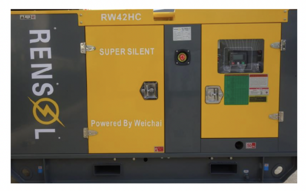 Дизельный генератор Rensol RW66HC в кожухе